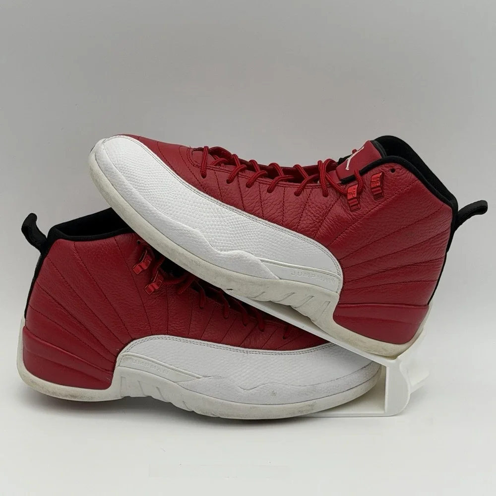 Jordan 12 Retro Gym Red Alternate 2018 White 130690-601 Size 11m Very Nice Pair